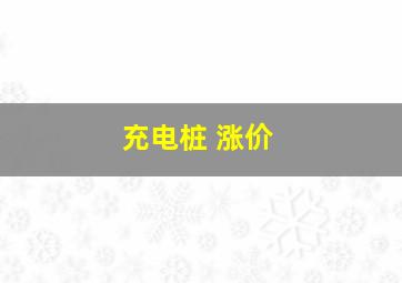 充电桩 涨价